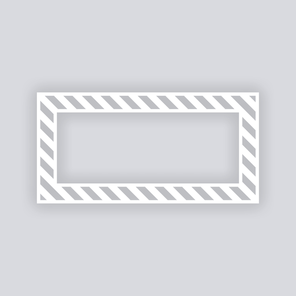 Snail Mail Stripes Rectangle Rim Clay Stencil