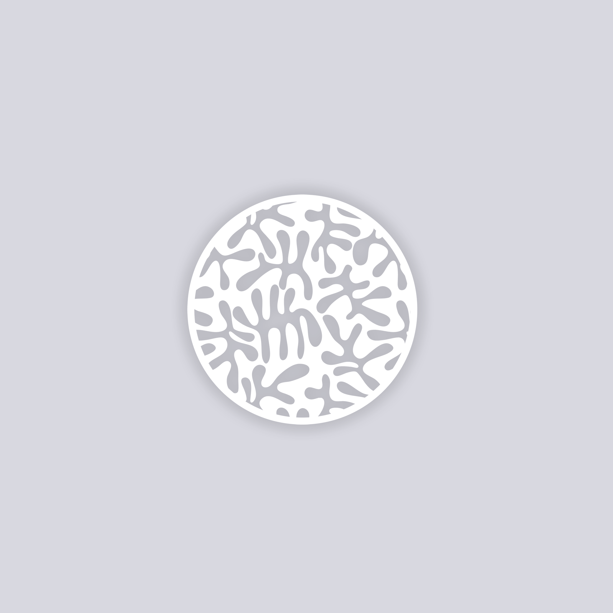 Squiggles Circle Clay Stencil