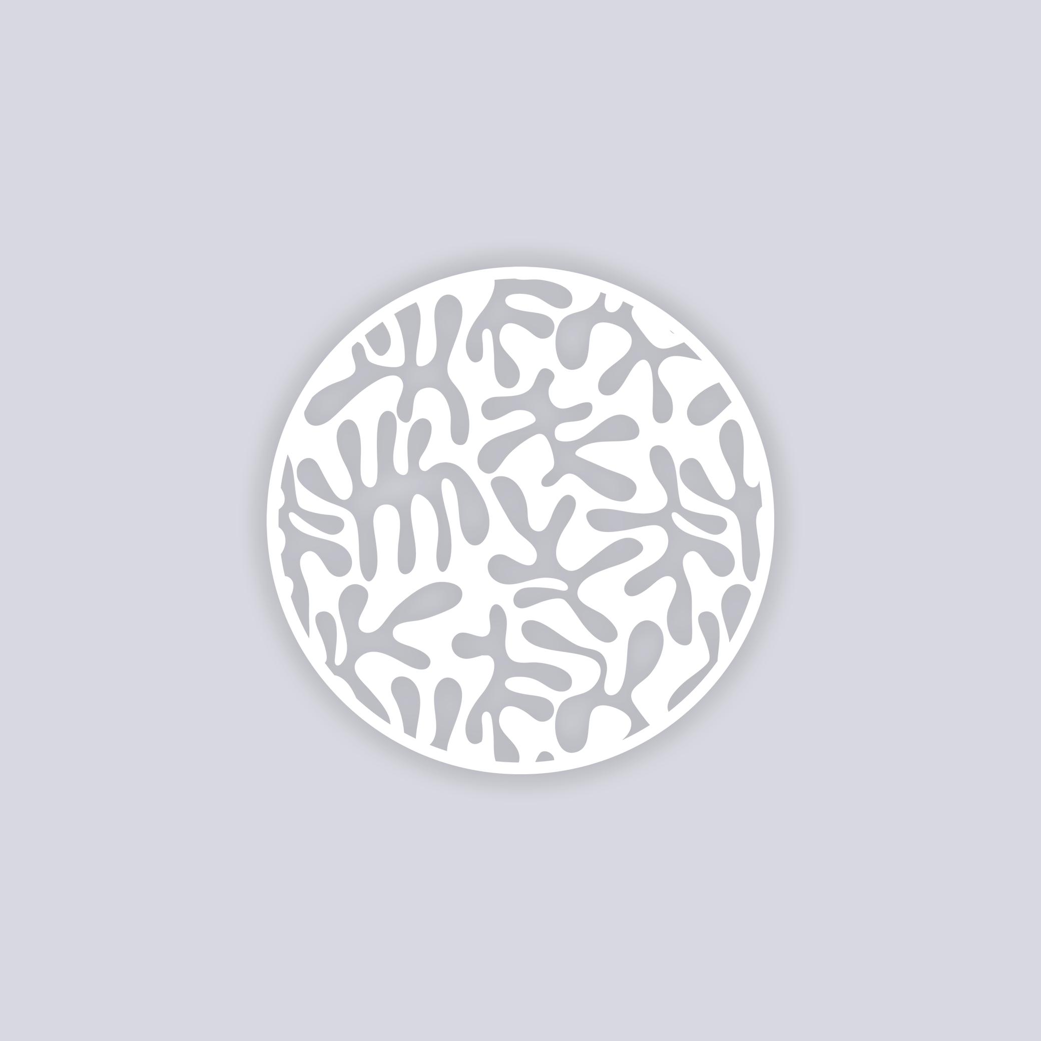 Squiggles Circle Clay Stencil