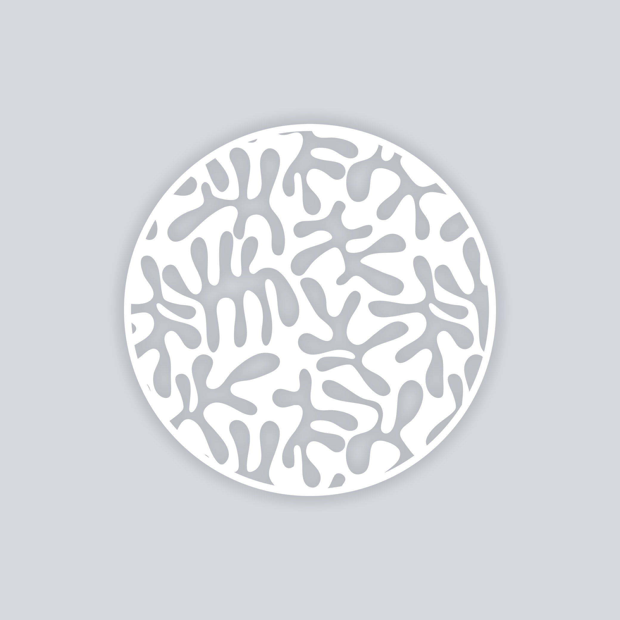 Squiggles Circle Clay Stencil