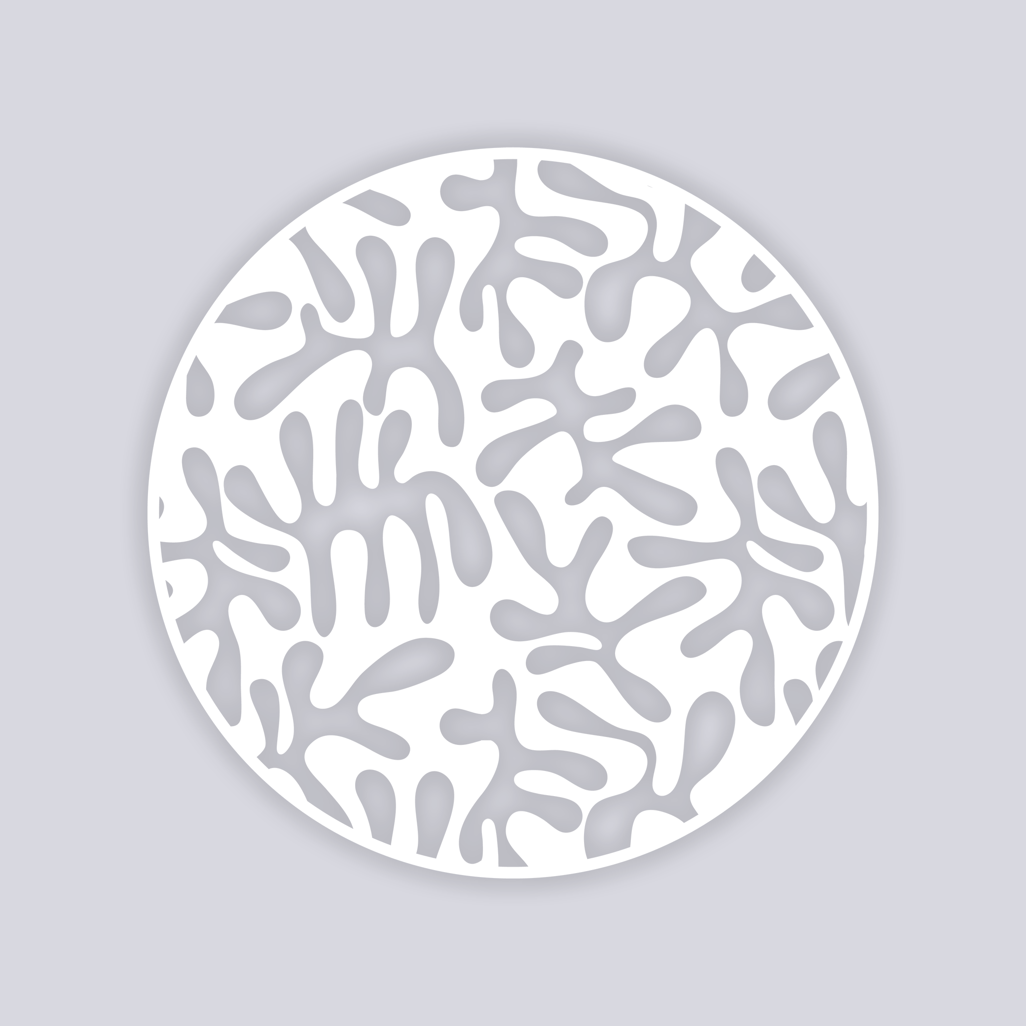 Squiggles Circle Clay Stencil