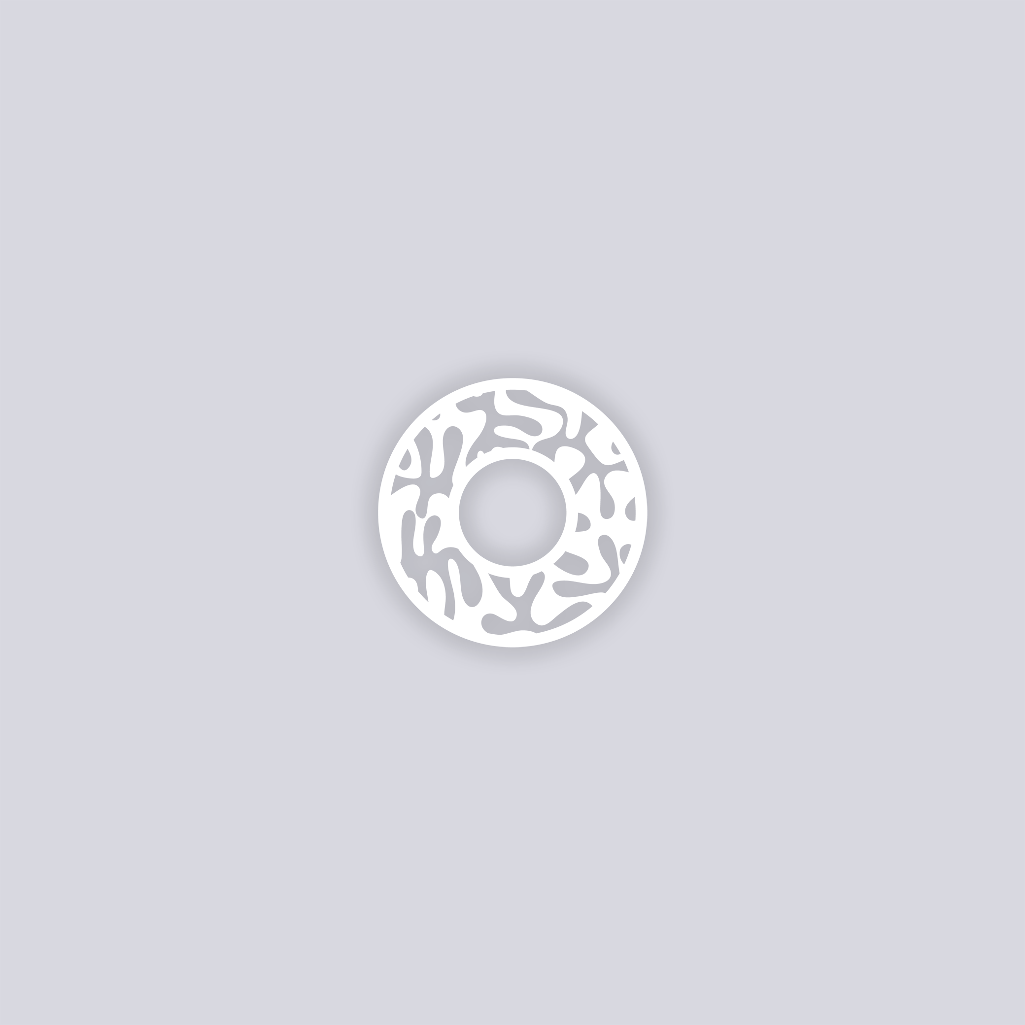 Squiggles Circle Rim Clay Stencil