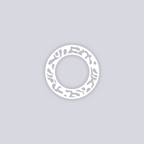 Squiggles Circle Rim Clay Stencil