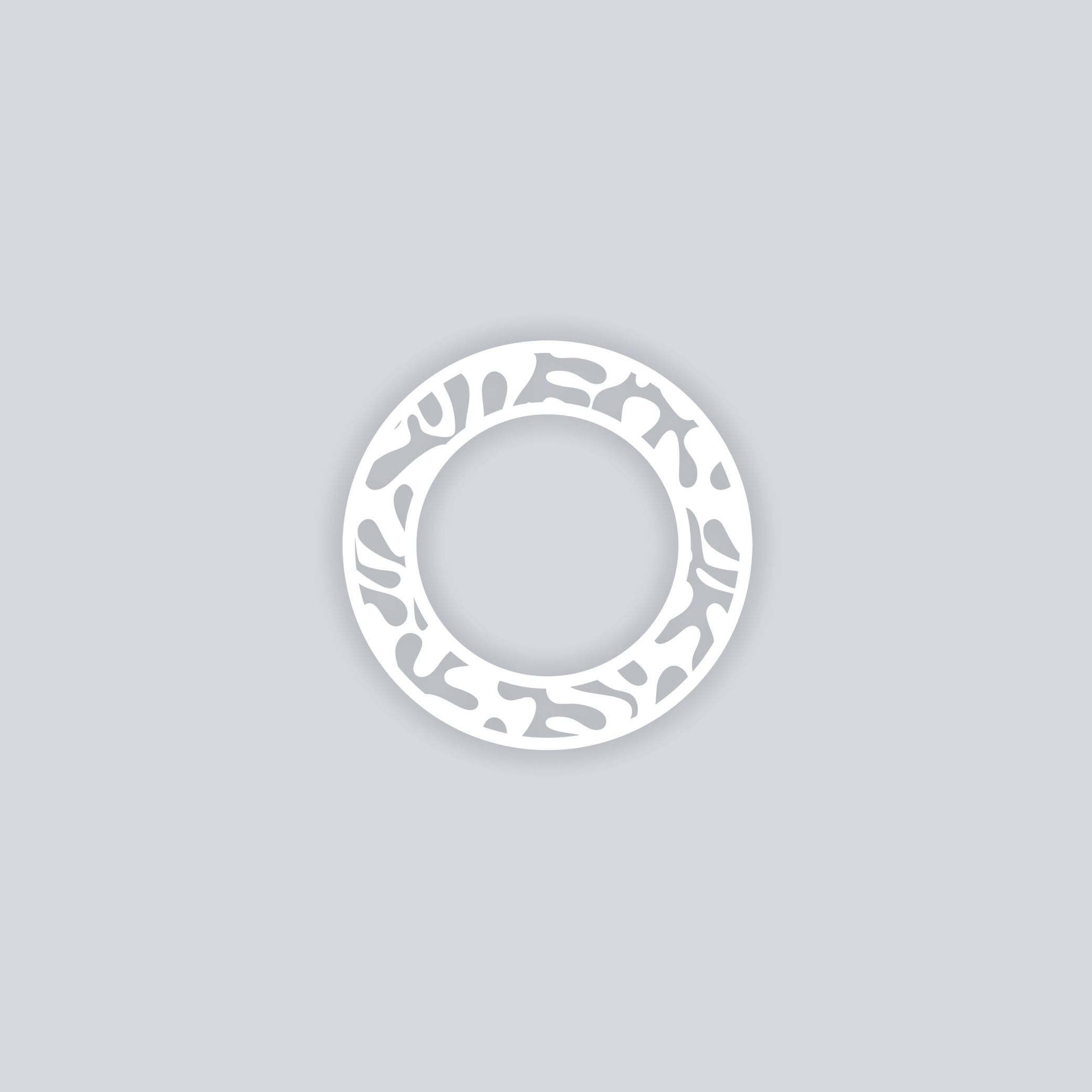 Squiggles Circle Rim Clay Stencil