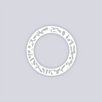 Squiggles Circle Rim Clay Stencil