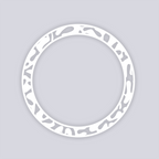 Squiggles Circle Rim Clay Stencil