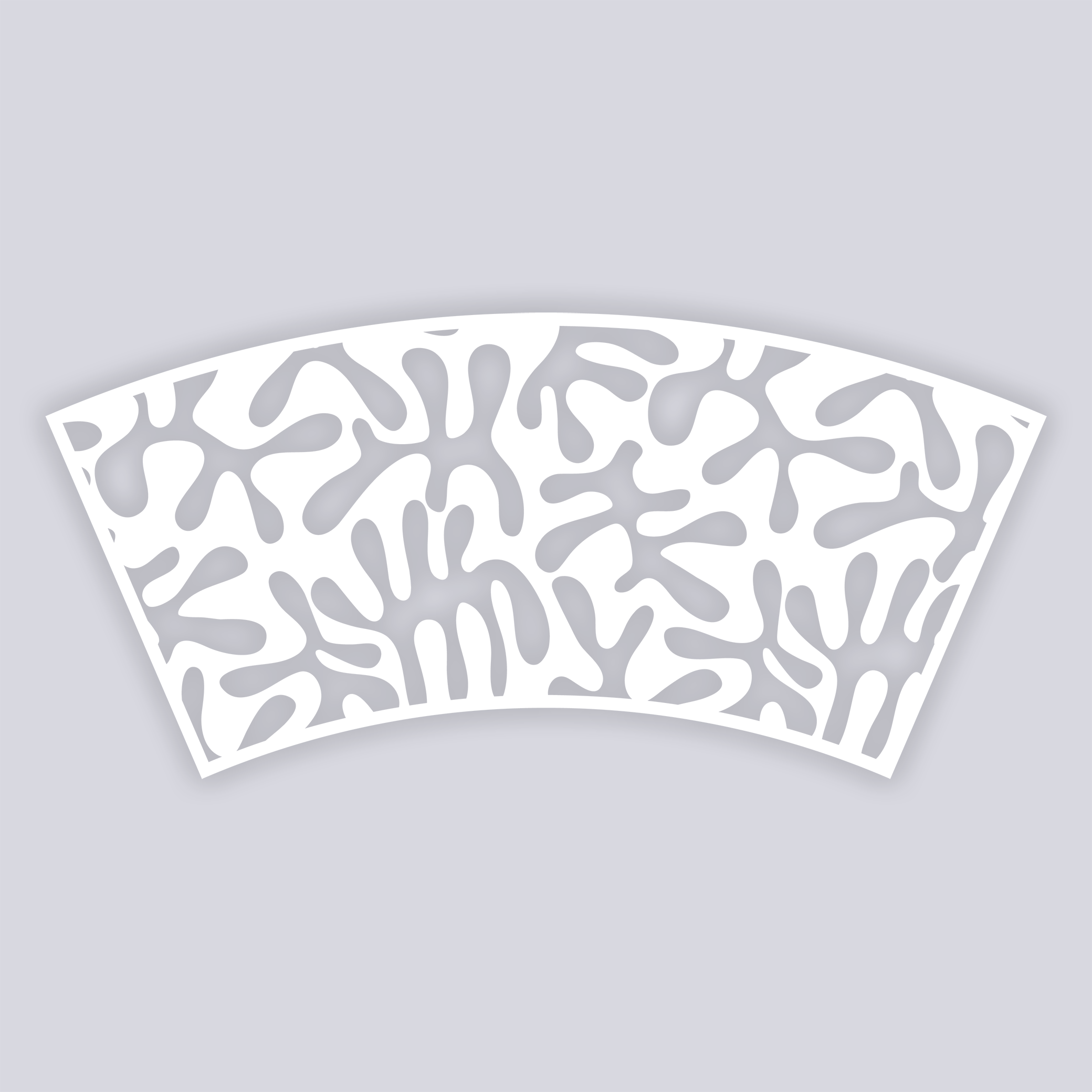Squiggles Lg Cup Clay Stencil