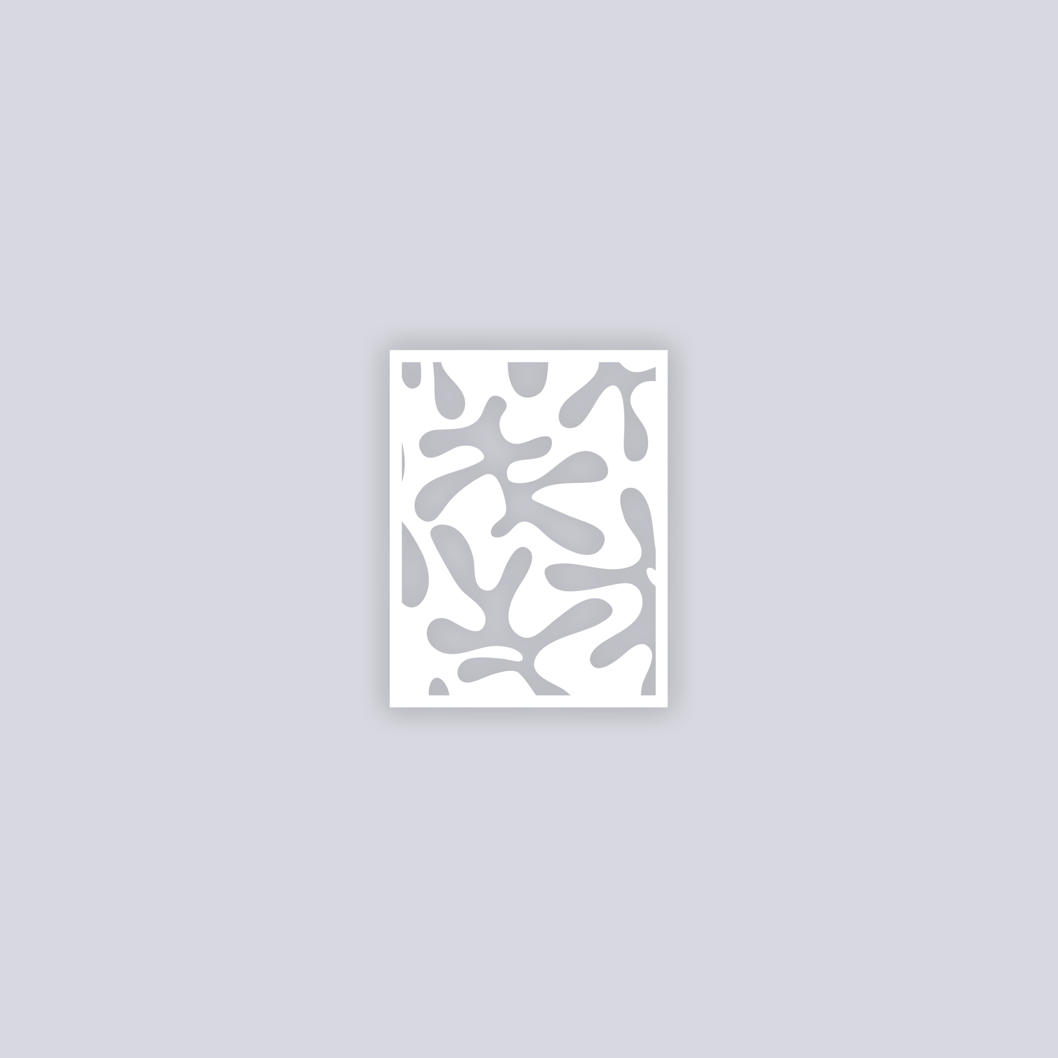 Squiggles Rectangle Clay Stencil
