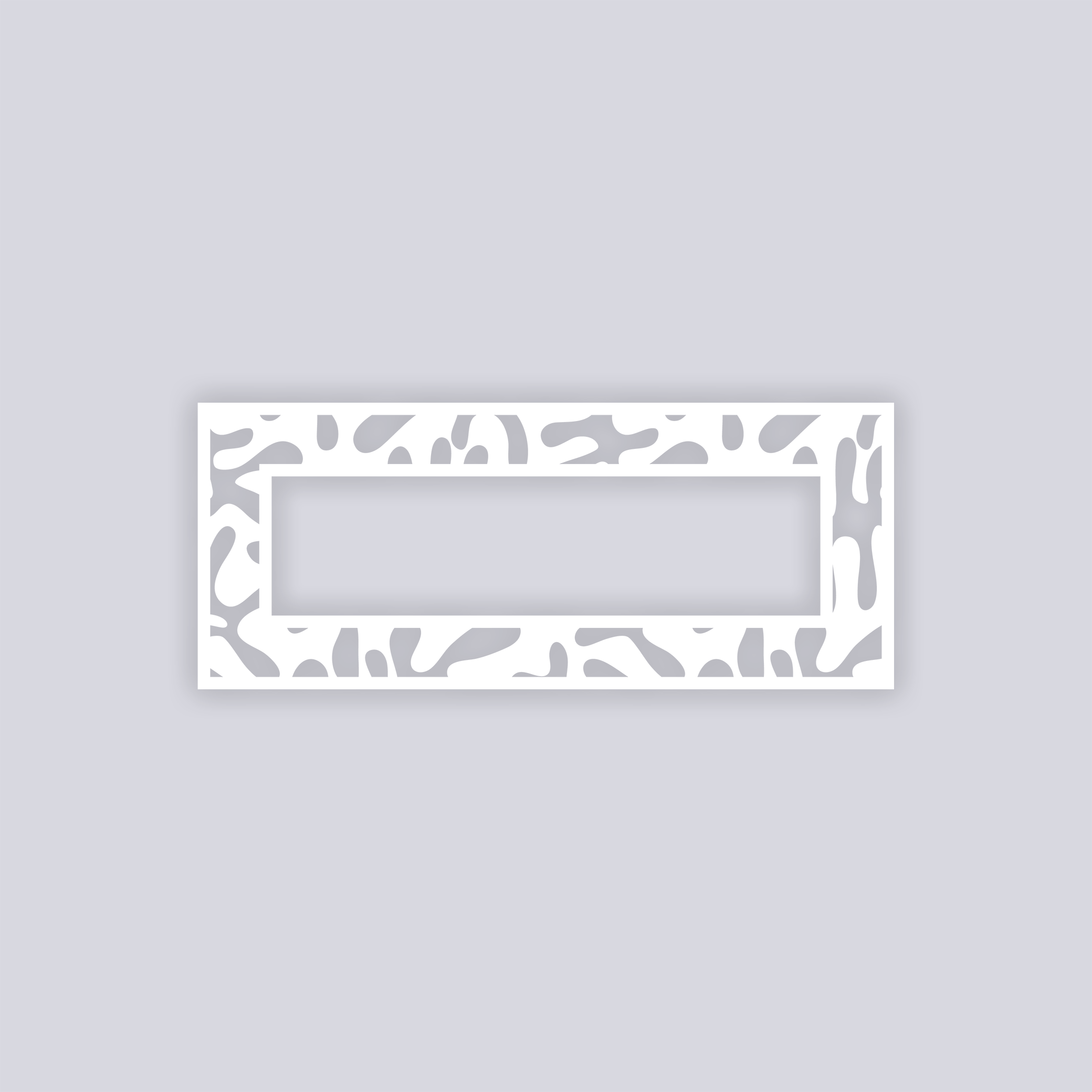 Squiggles Rectangle Rim Clay Stencil