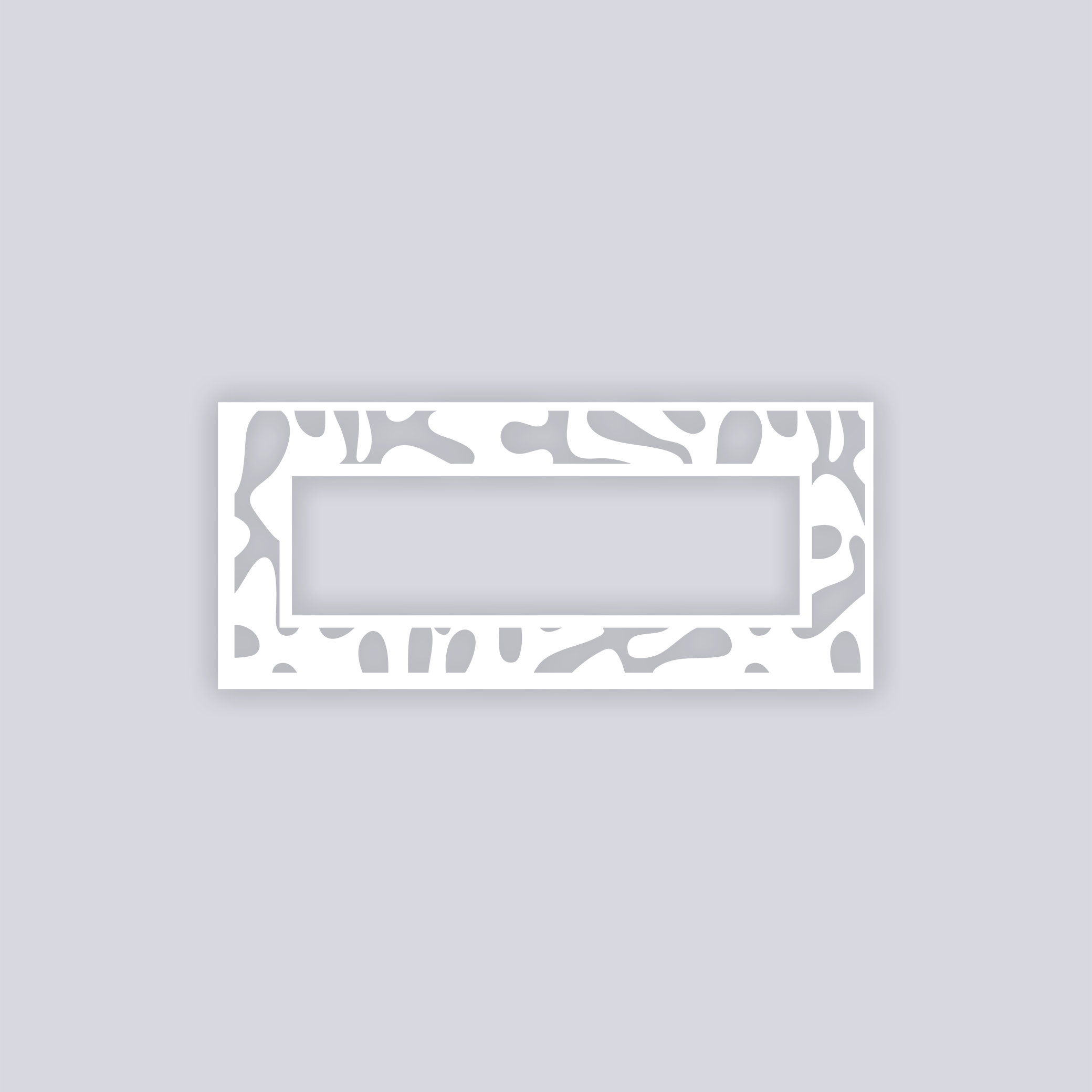 Squiggles Rectangle Rim Clay Stencil