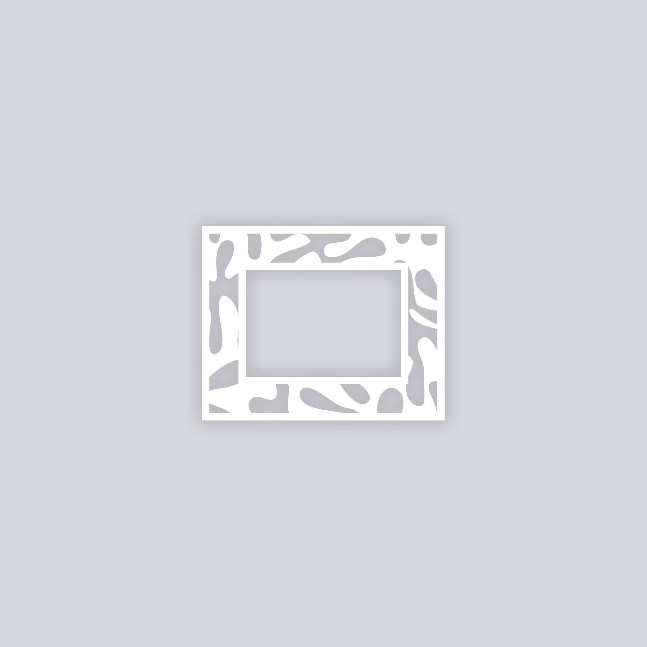 Squiggles Rectangle Rim Clay Stencil