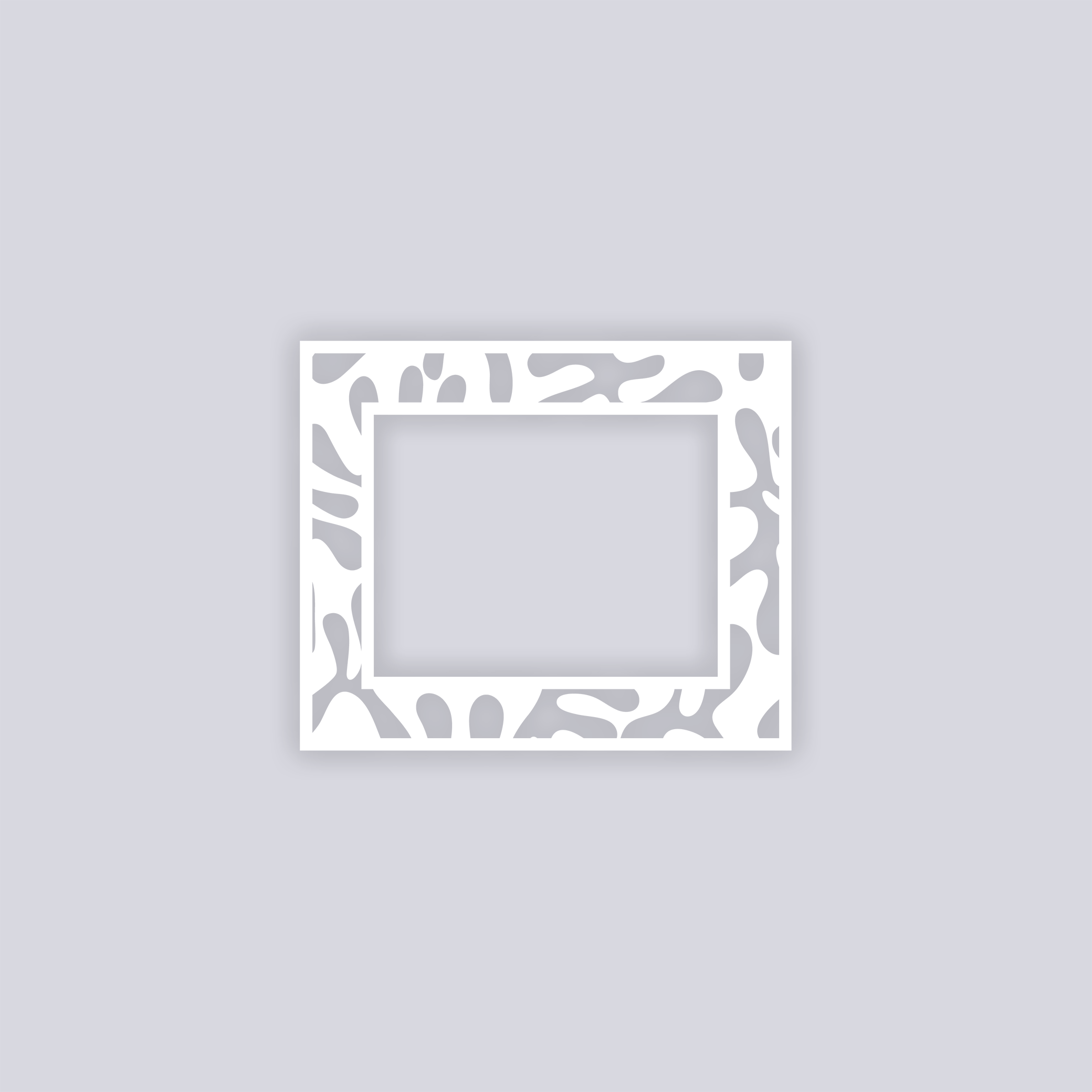 Squiggles Rectangle Rim Clay Stencil