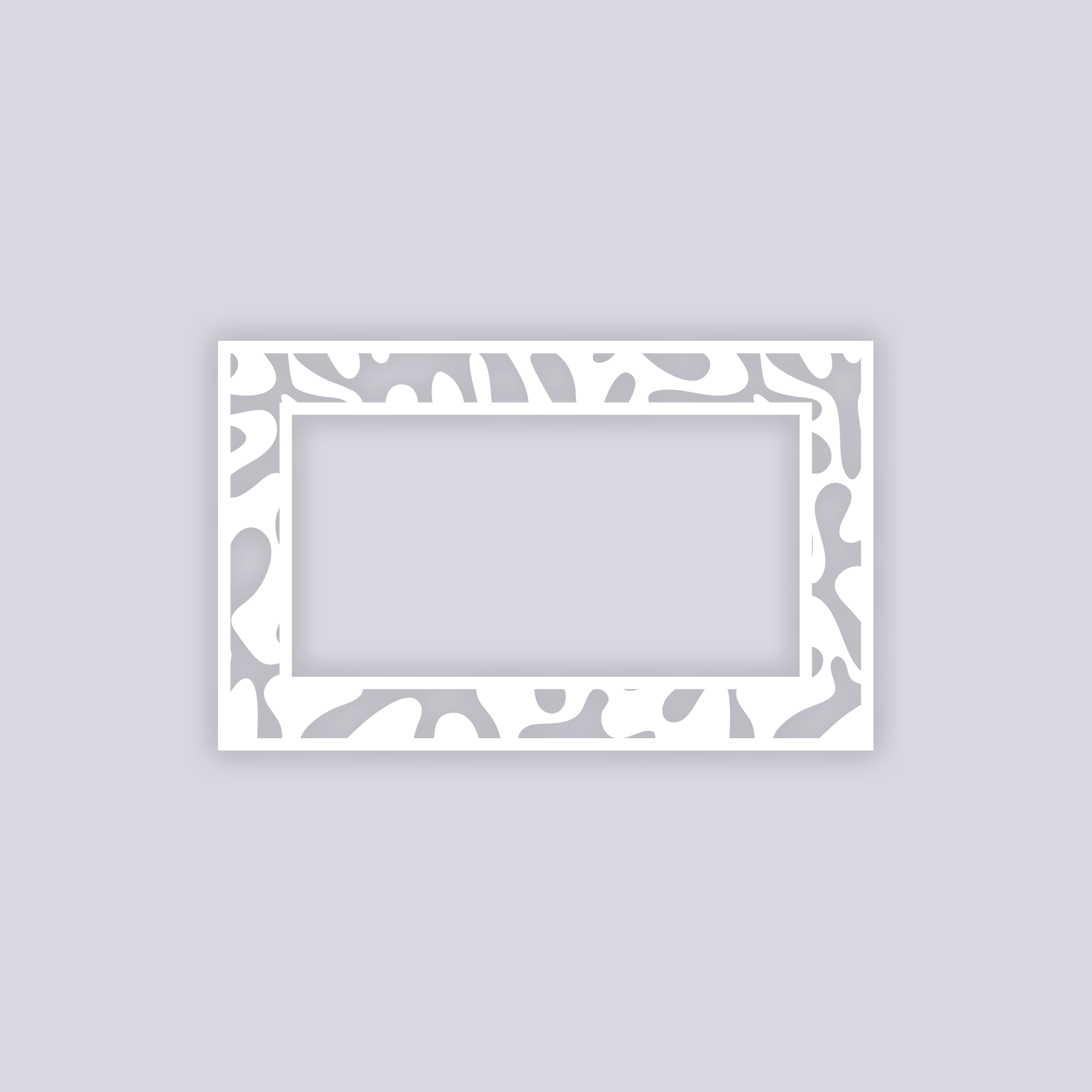 Squiggles Rectangle Rim Clay Stencil