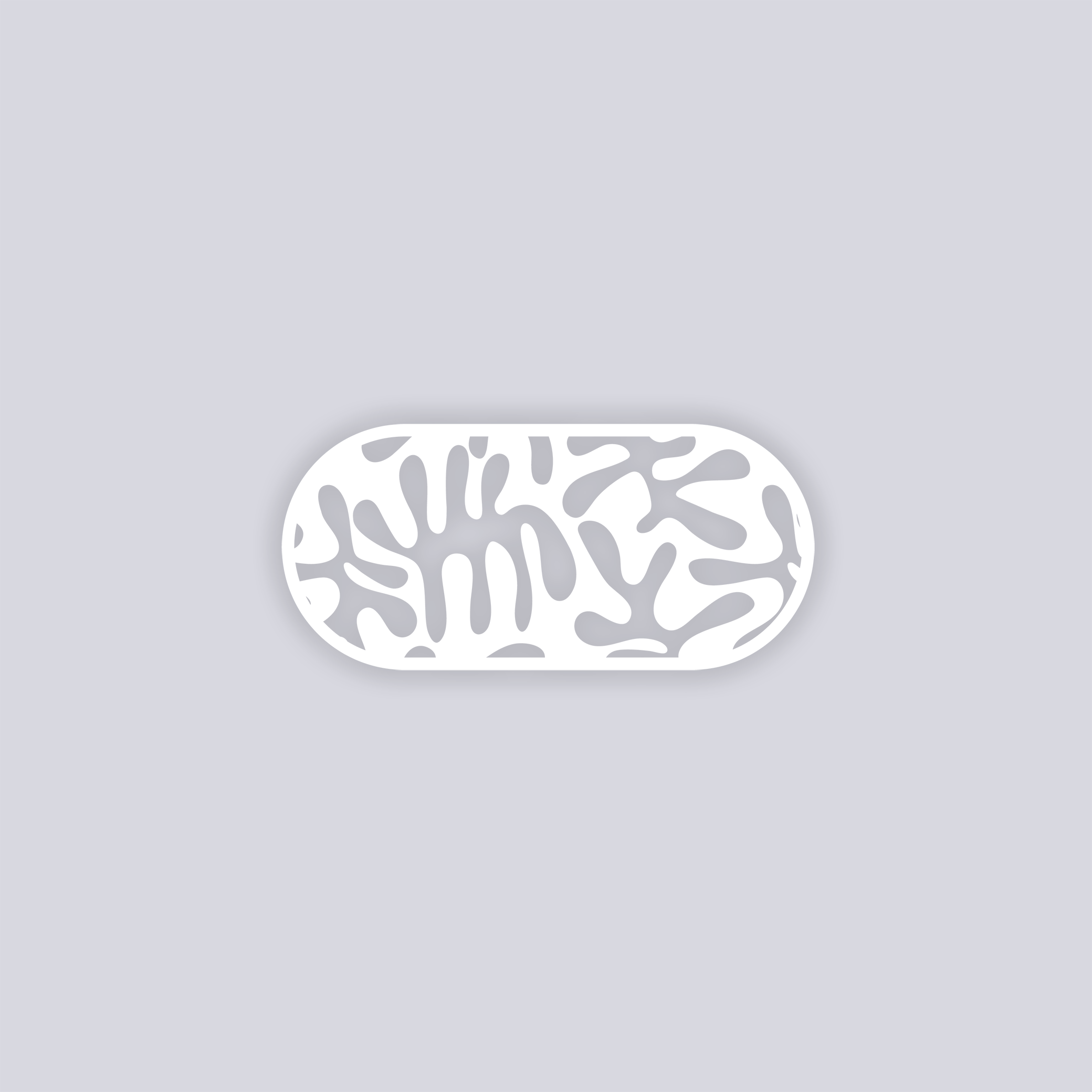 Squiggles Rounded Rectangle Clay Stencil
