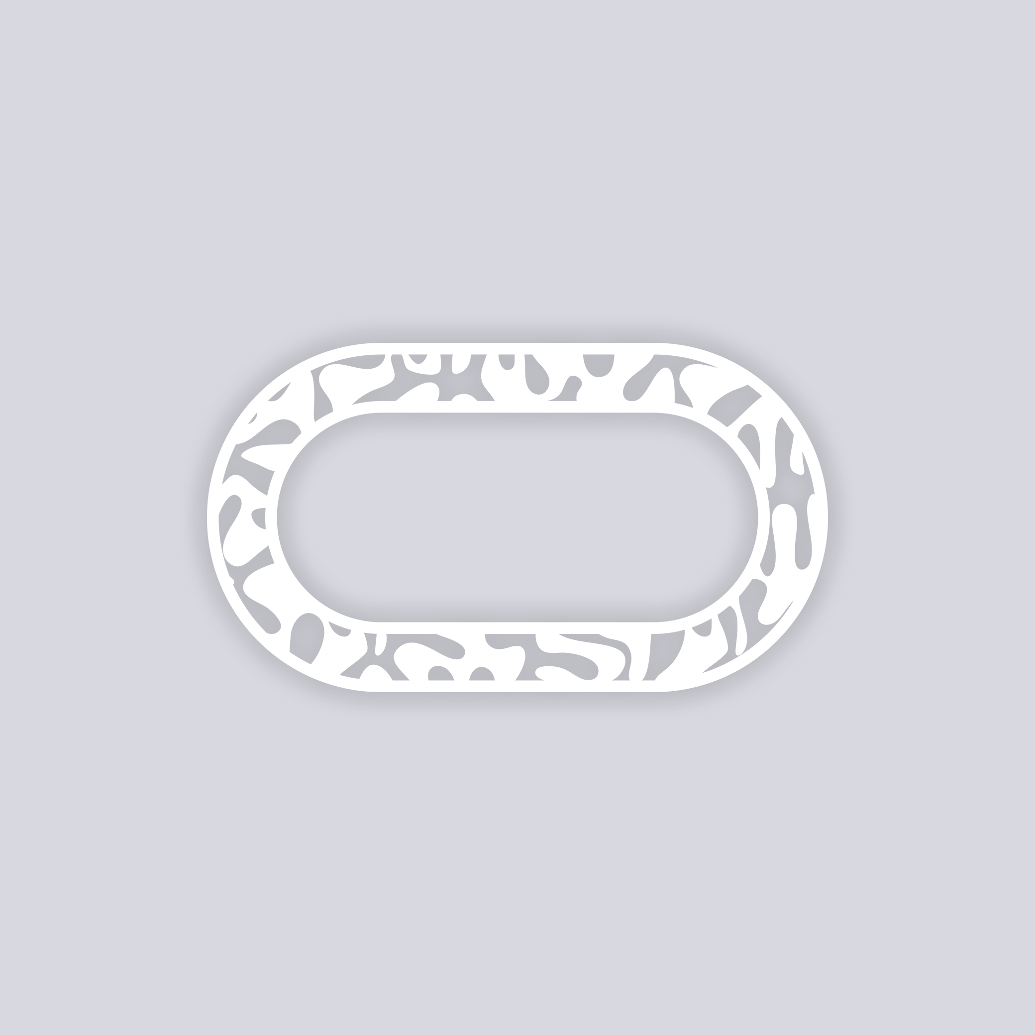 Squiggles Rounded Rectangle Rim Clay Stencil