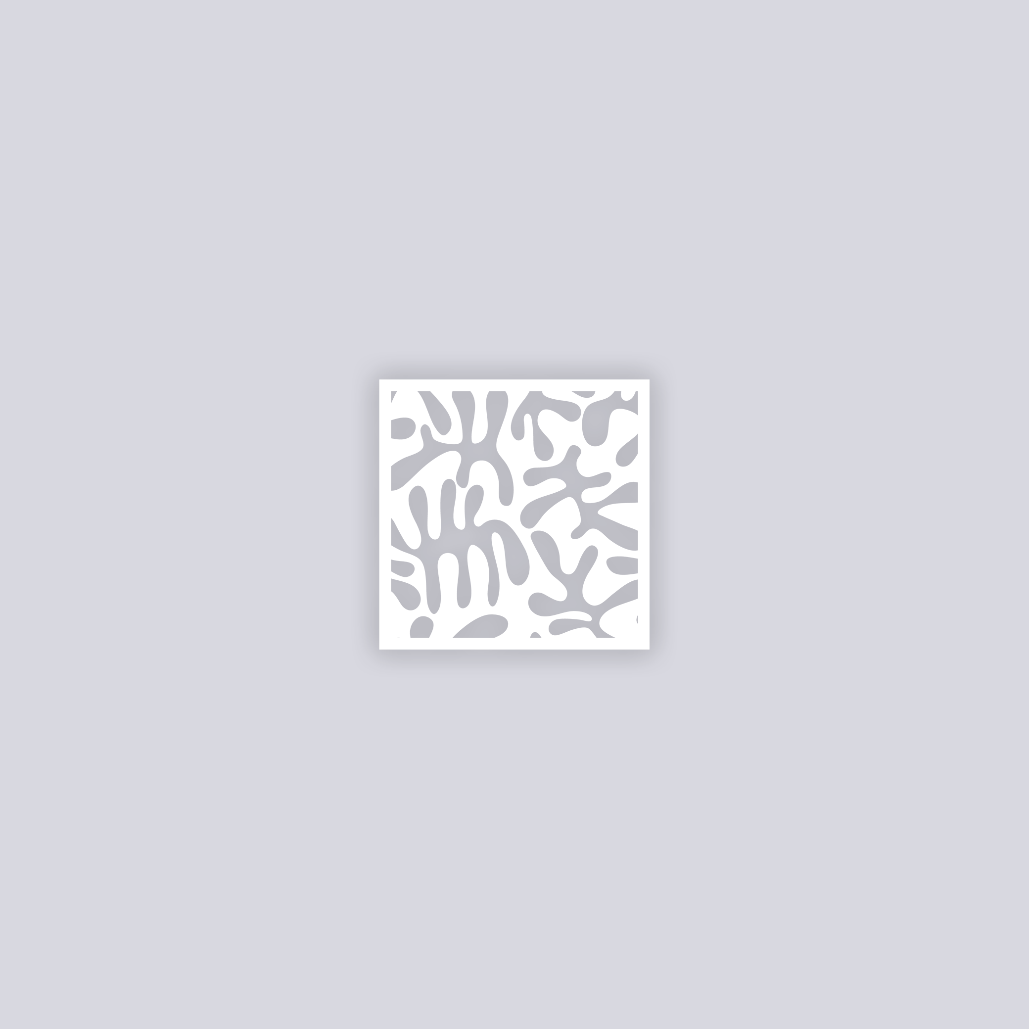 Squiggles Square Clay Stencil
