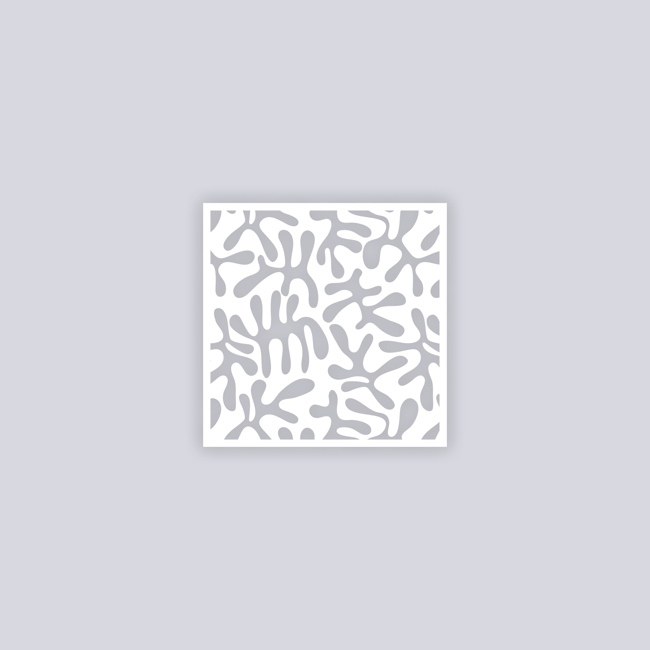 Squiggles Square Clay Stencil