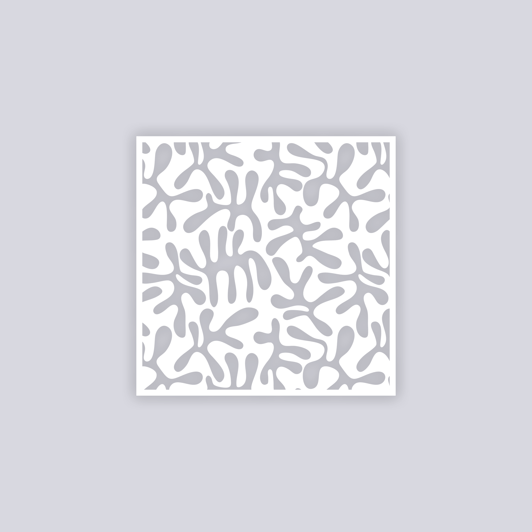 Squiggles Square Clay Stencil