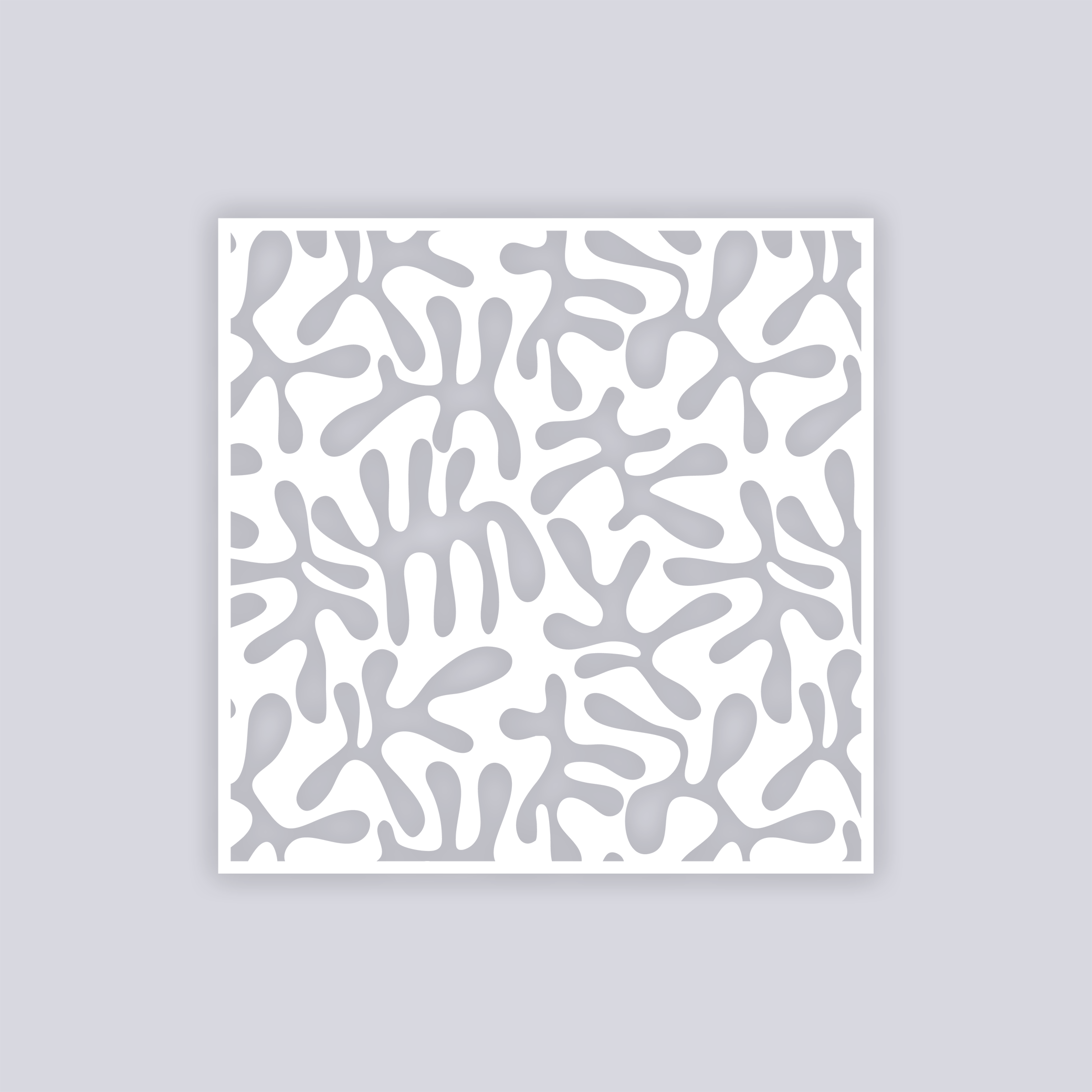 Squiggles Square Clay Stencil