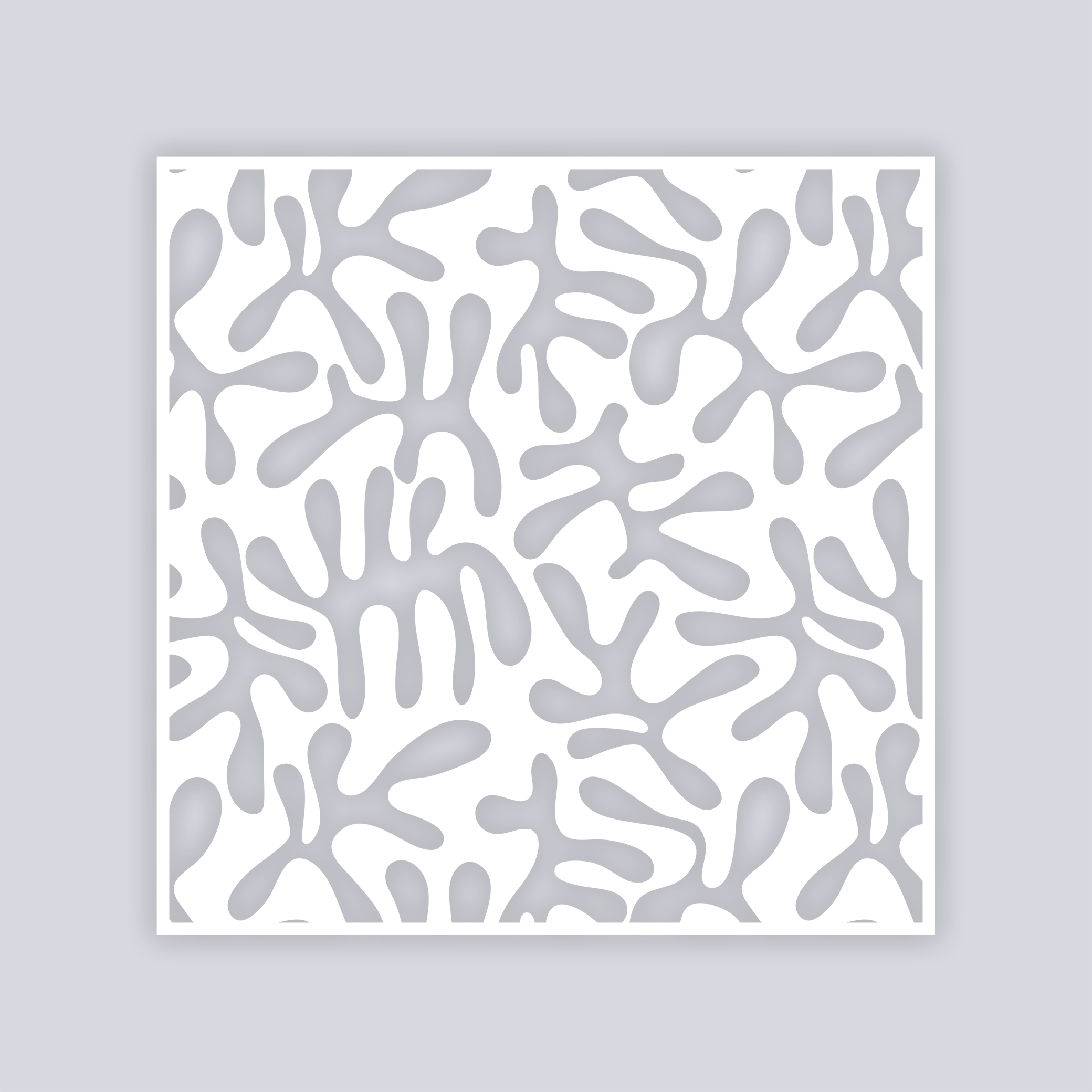 Squiggles Square Clay Stencil