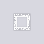 Squiggles Square Rim Clay Stencil