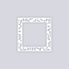 Squiggles Square Rim Clay Stencil