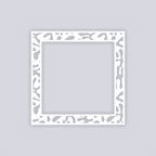 Squiggles Square Rim Clay Stencil