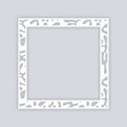 Squiggles Square Rim Clay Stencil