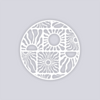 Sun Block Circle Clay Stencil