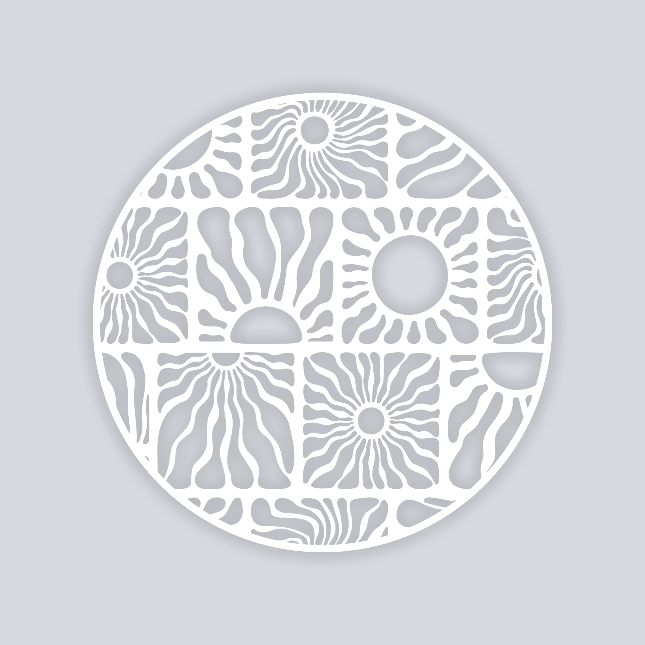 Sun Block Circle Clay Stencil