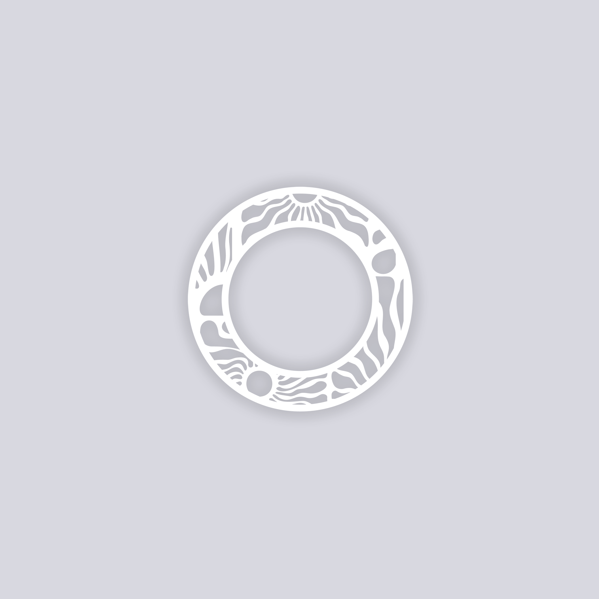 Sun Block Circle Rim Clay Stencil