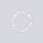 Sun Block Circle Rim Clay Stencil