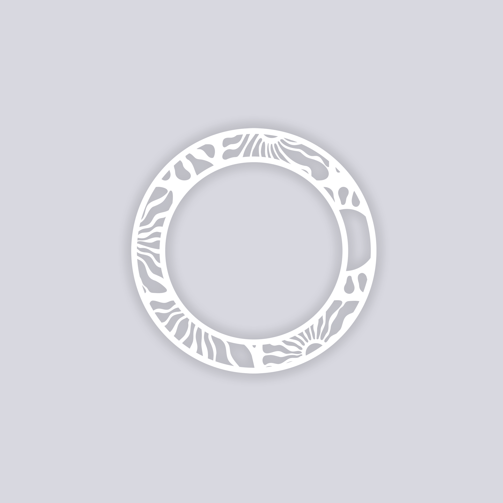 Sun Block Circle Rim Clay Stencil