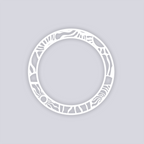Sun Block Circle Rim Clay Stencil