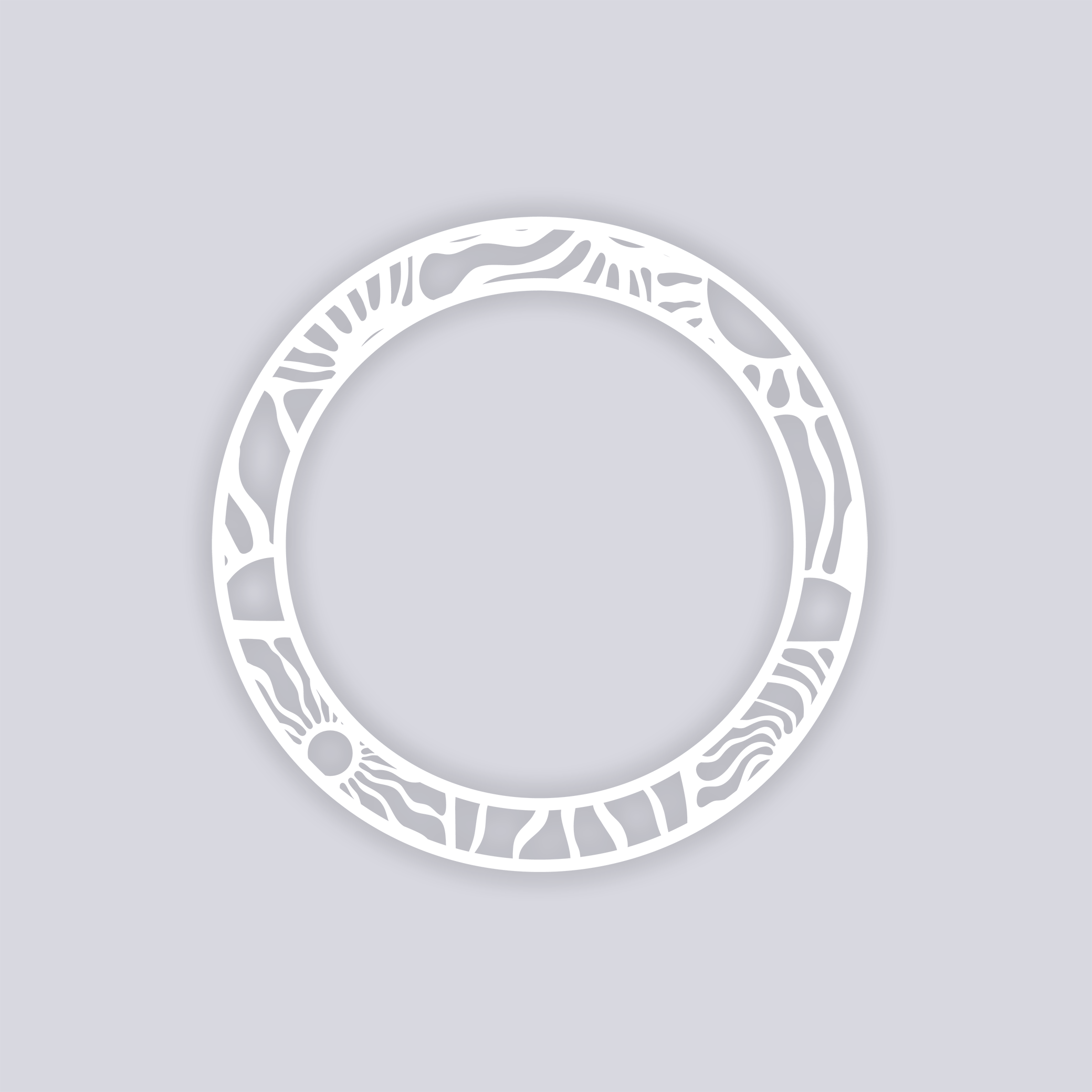 Sun Block Circle Rim Clay Stencil