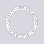 Sun Block Circle Rim Clay Stencil