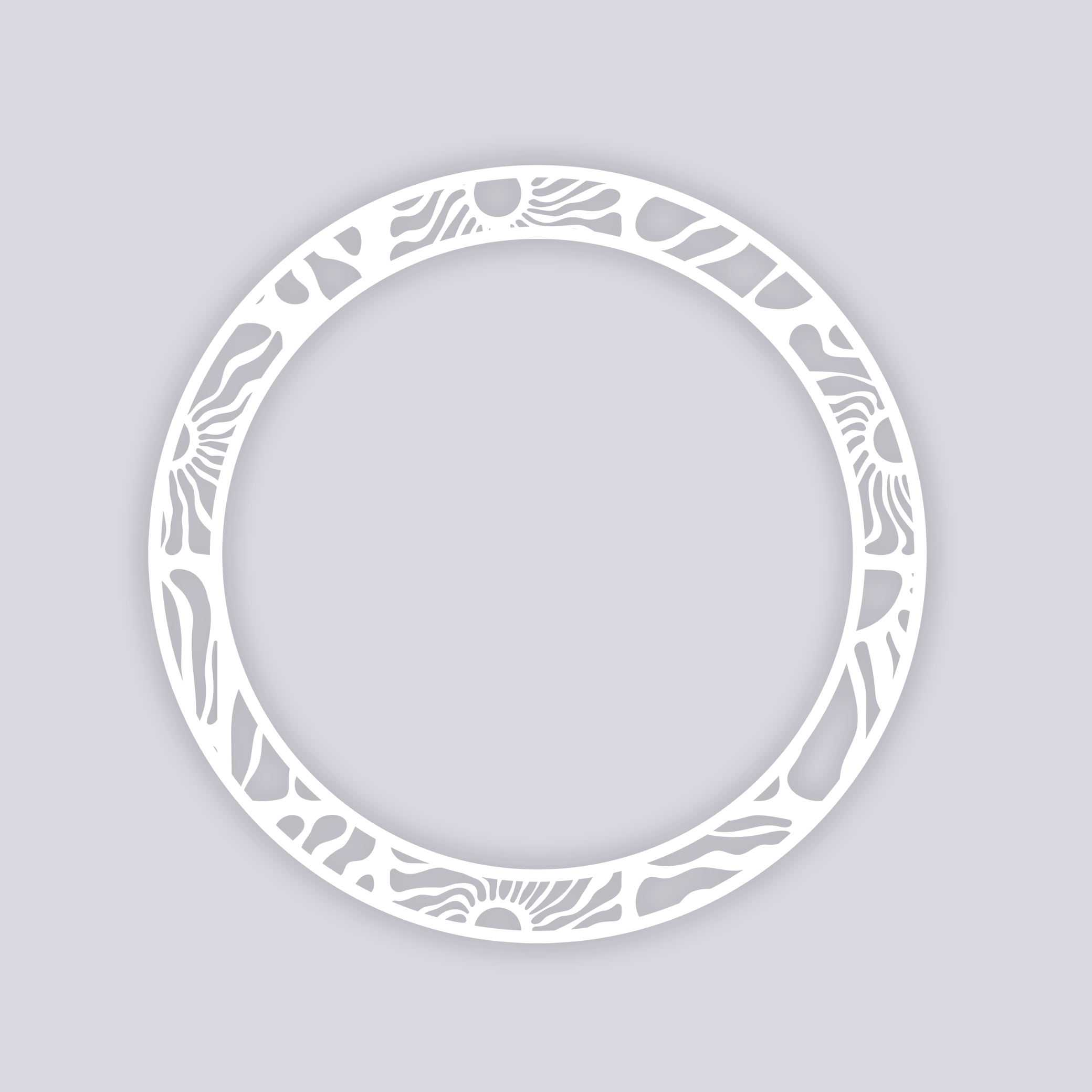 Sun Block Circle Rim Clay Stencil
