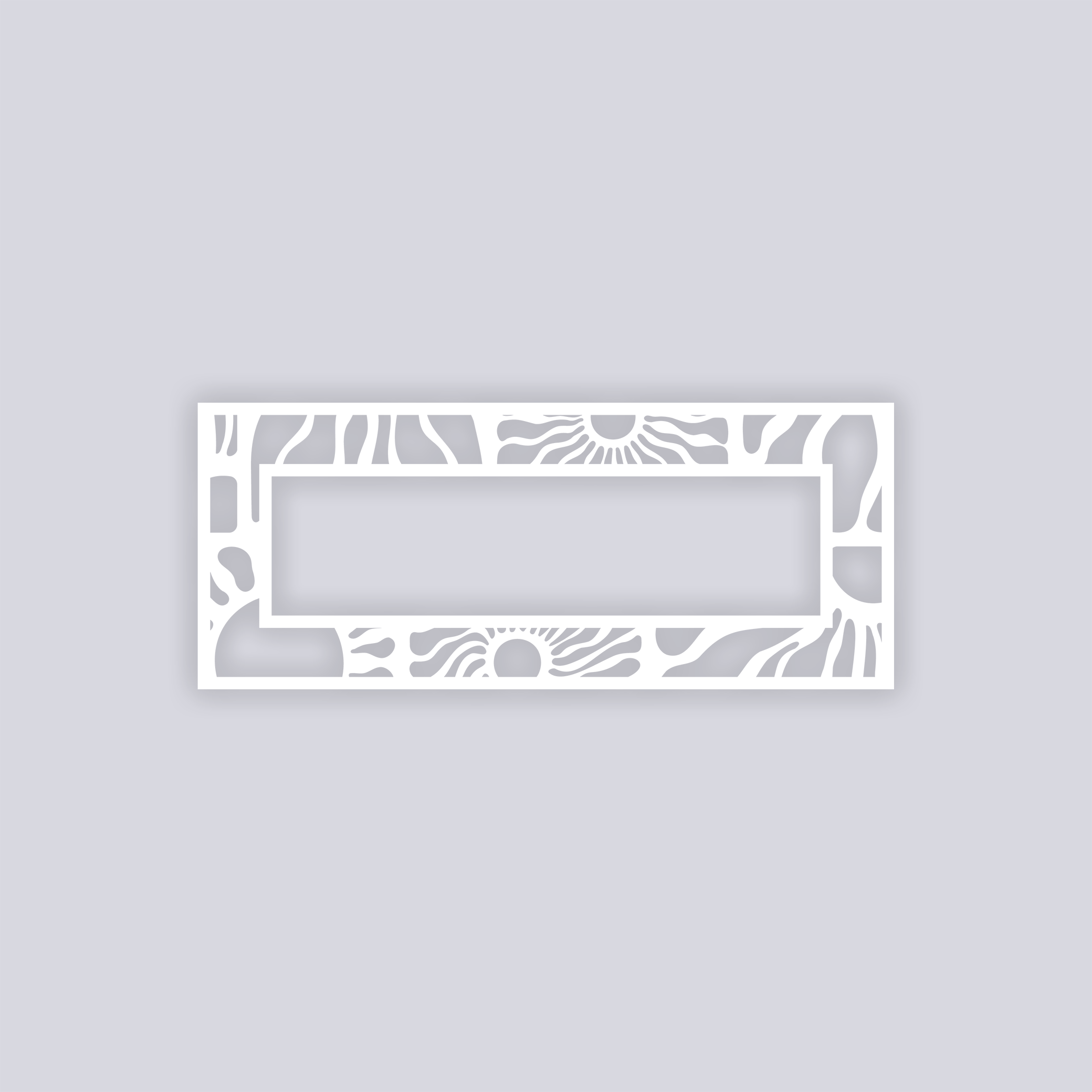 Sun Block Rectangle Rim Clay Stencil