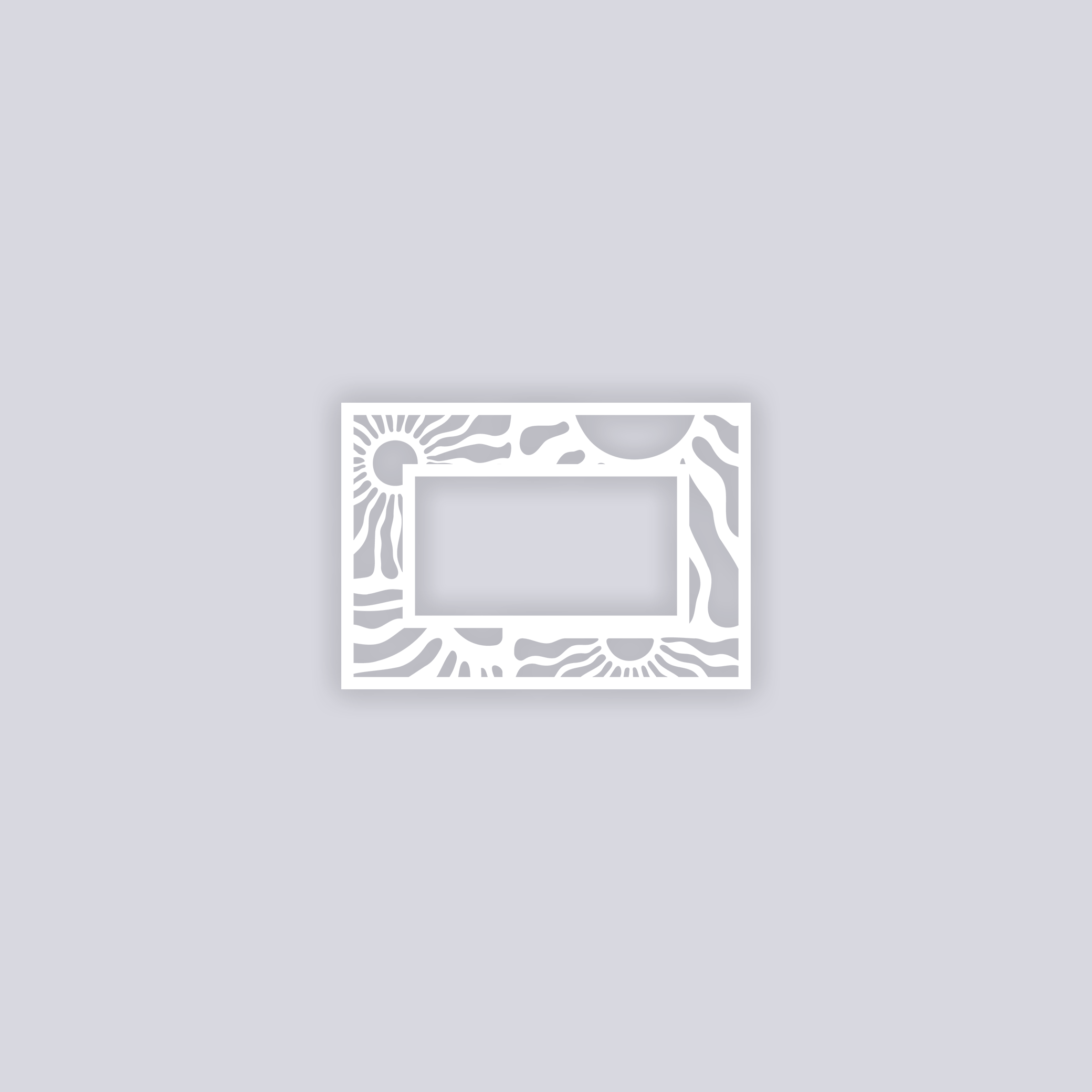Sun Block Rectangle Rim Clay Stencil