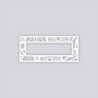Sun Block Rectangle Rim Clay Stencil