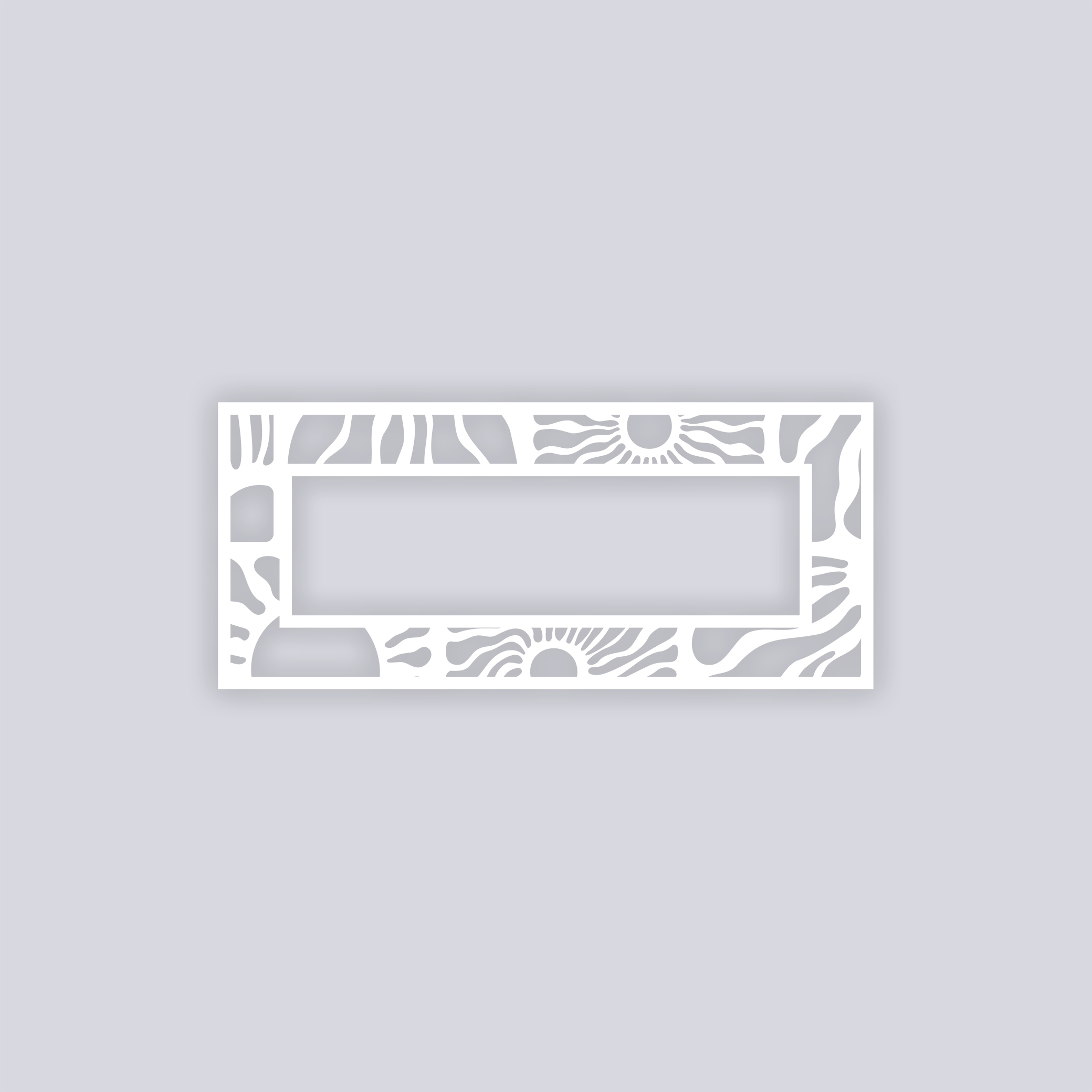 Sun Block Rectangle Rim Clay Stencil