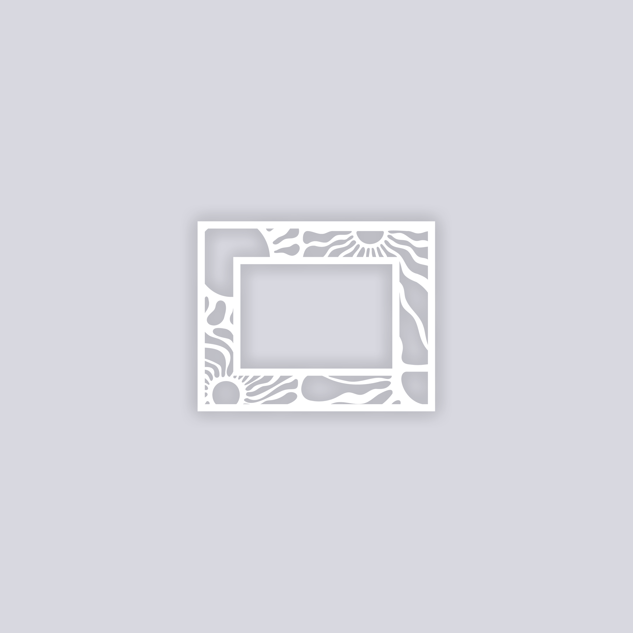 Sun Block Rectangle Rim Clay Stencil