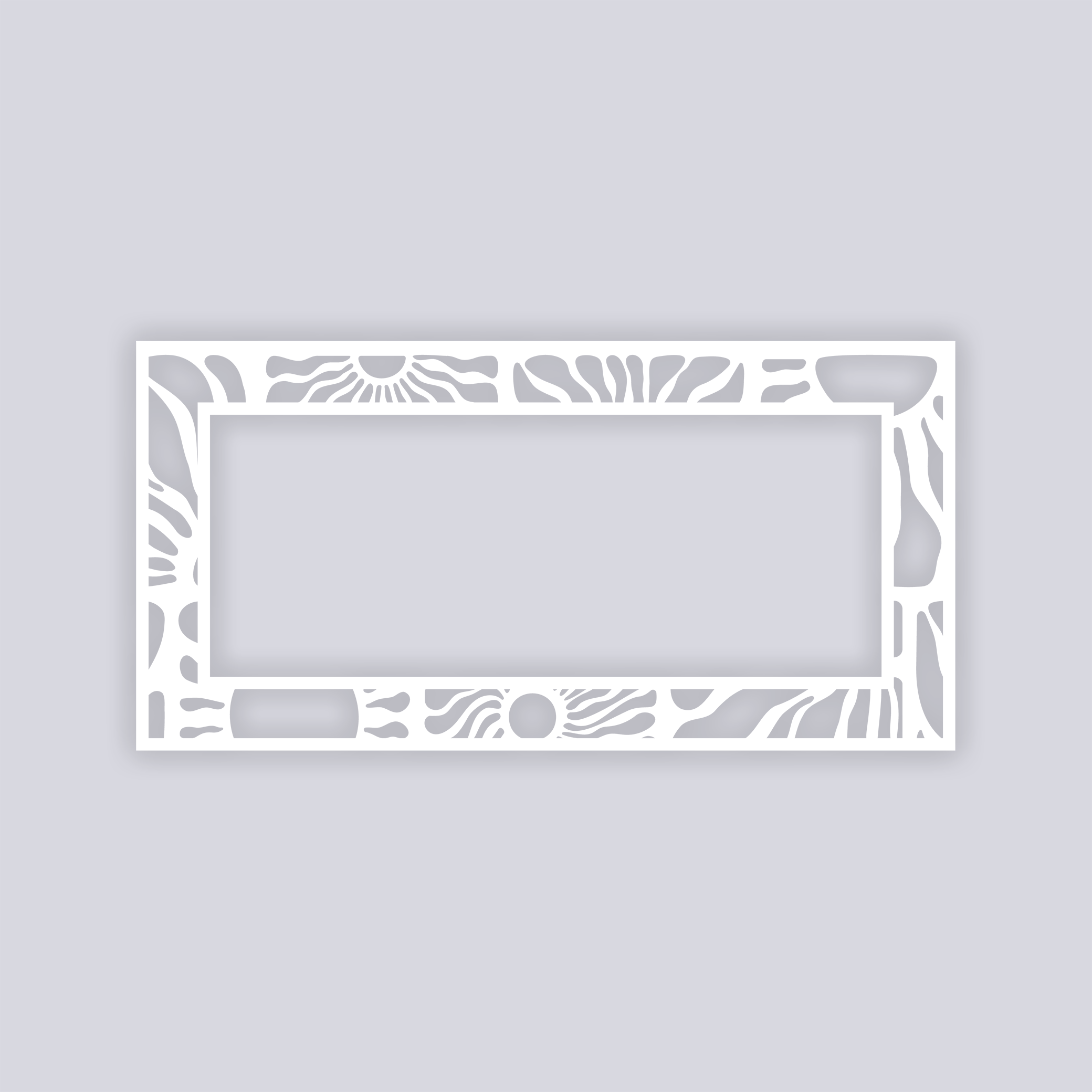Sun Block Rectangle Rim Clay Stencil