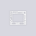 Sun Block Rectangle Rim Clay Stencil