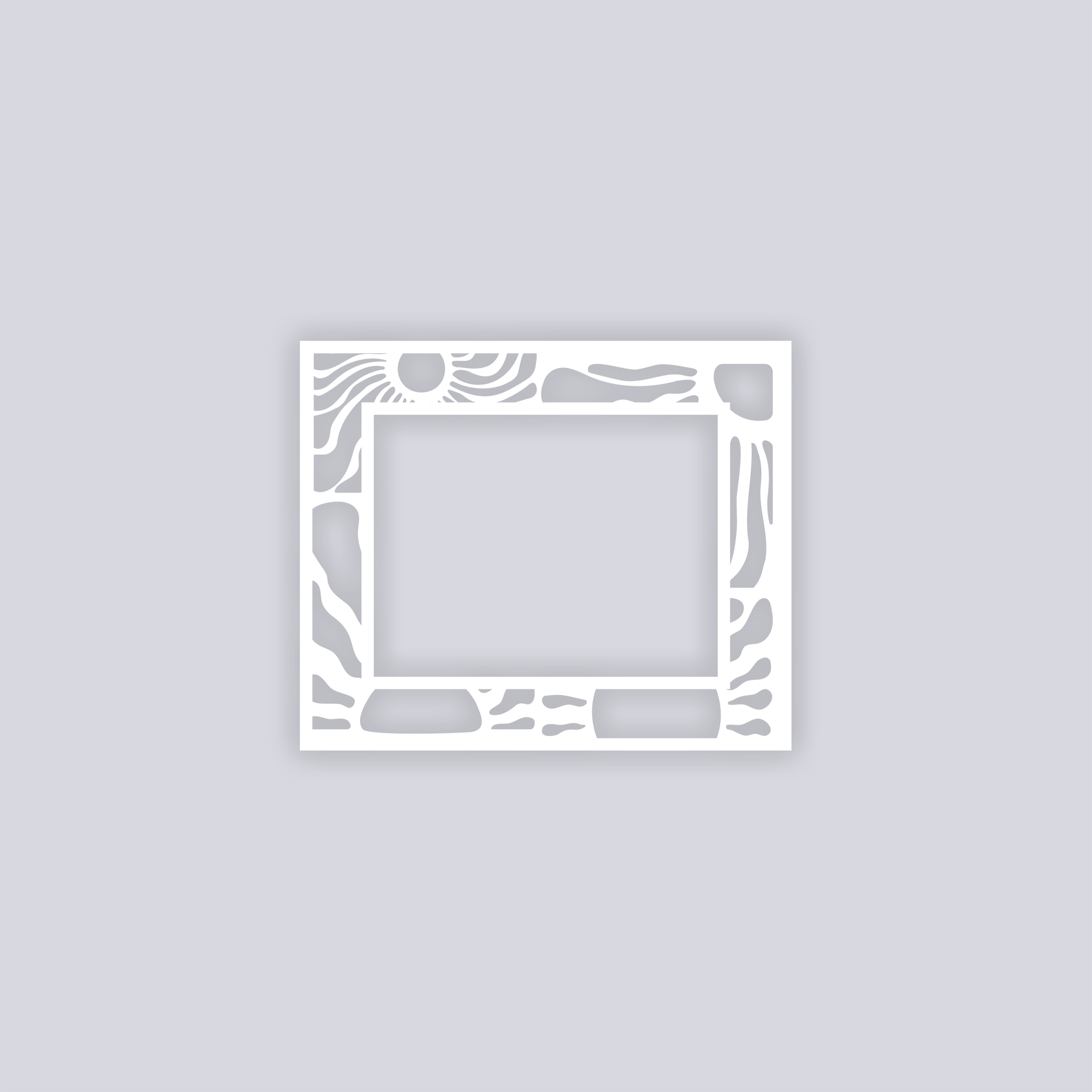 Sun Block Rectangle Rim Clay Stencil