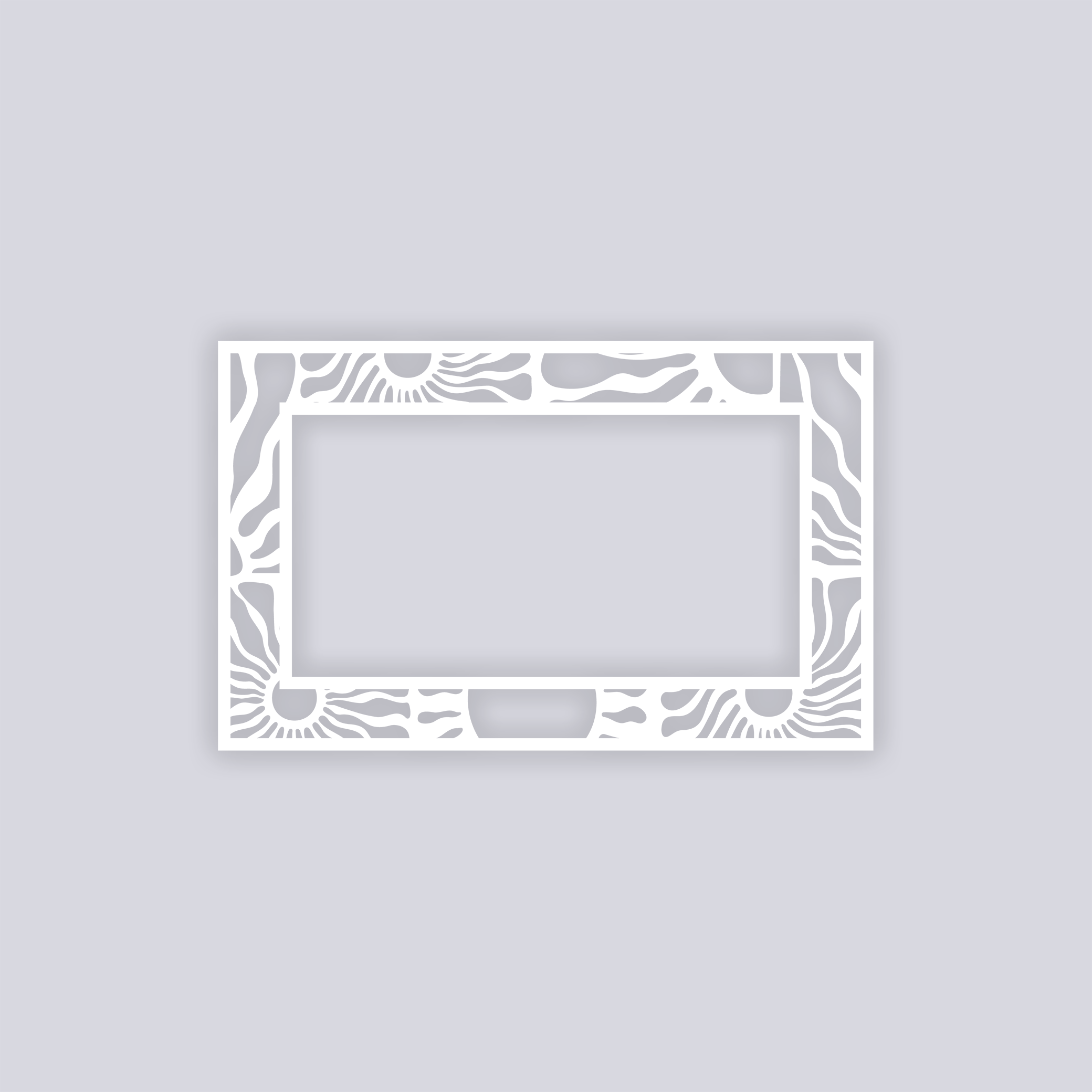 Sun Block Rectangle Rim Clay Stencil