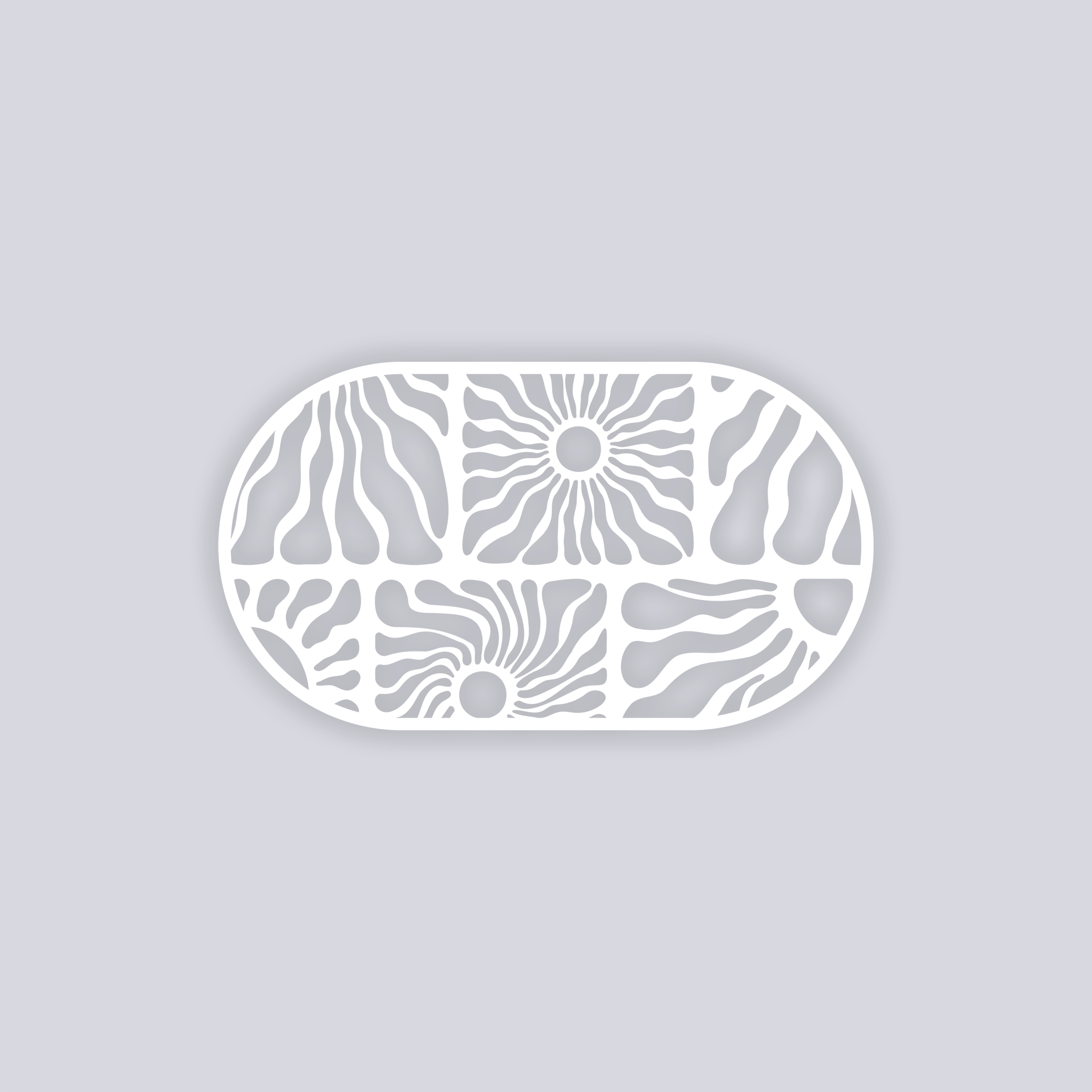 Sun Block Rounded Rectangle Clay Stencil