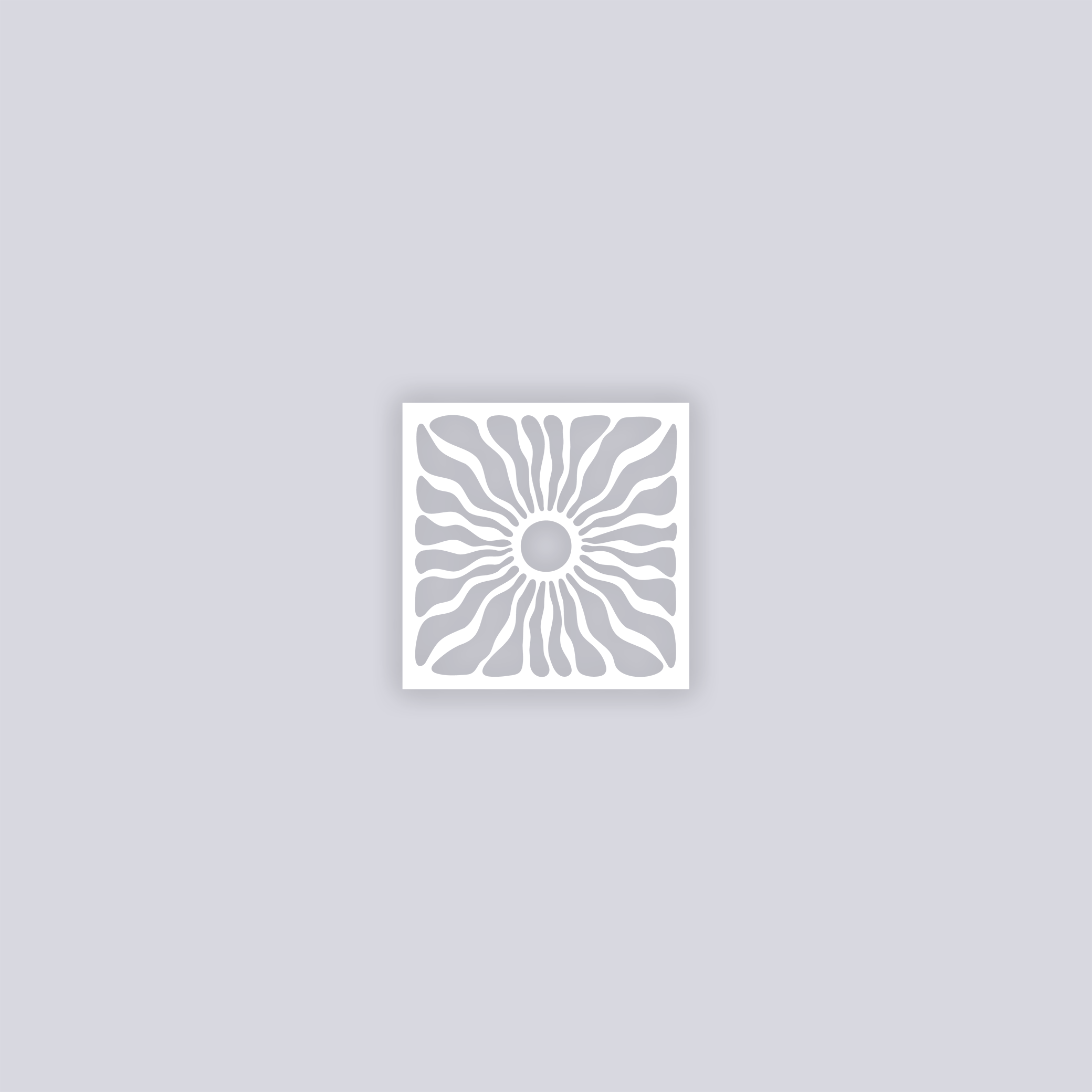 Sun Block Square Clay Stencil