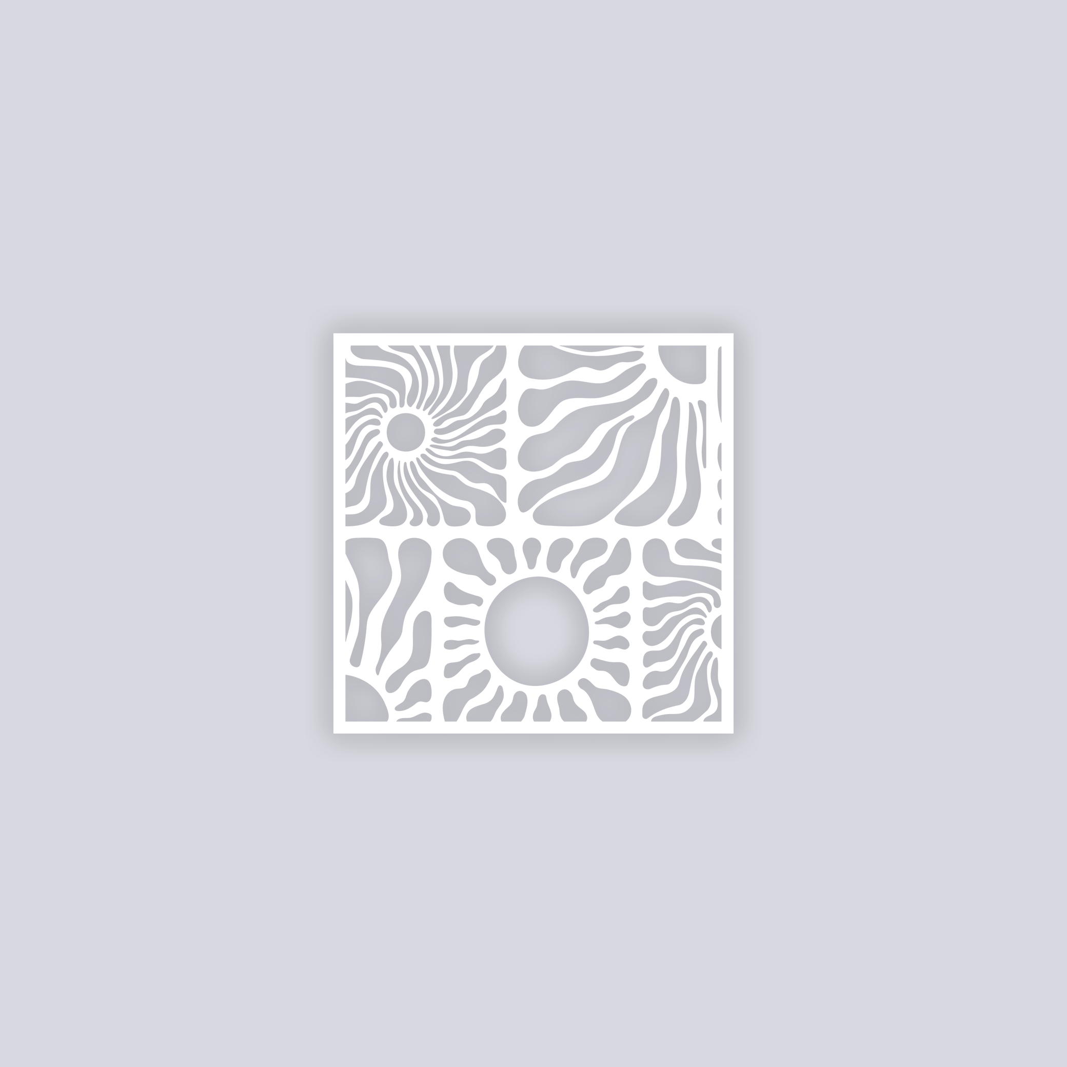 Sun Block Square Clay Stencil