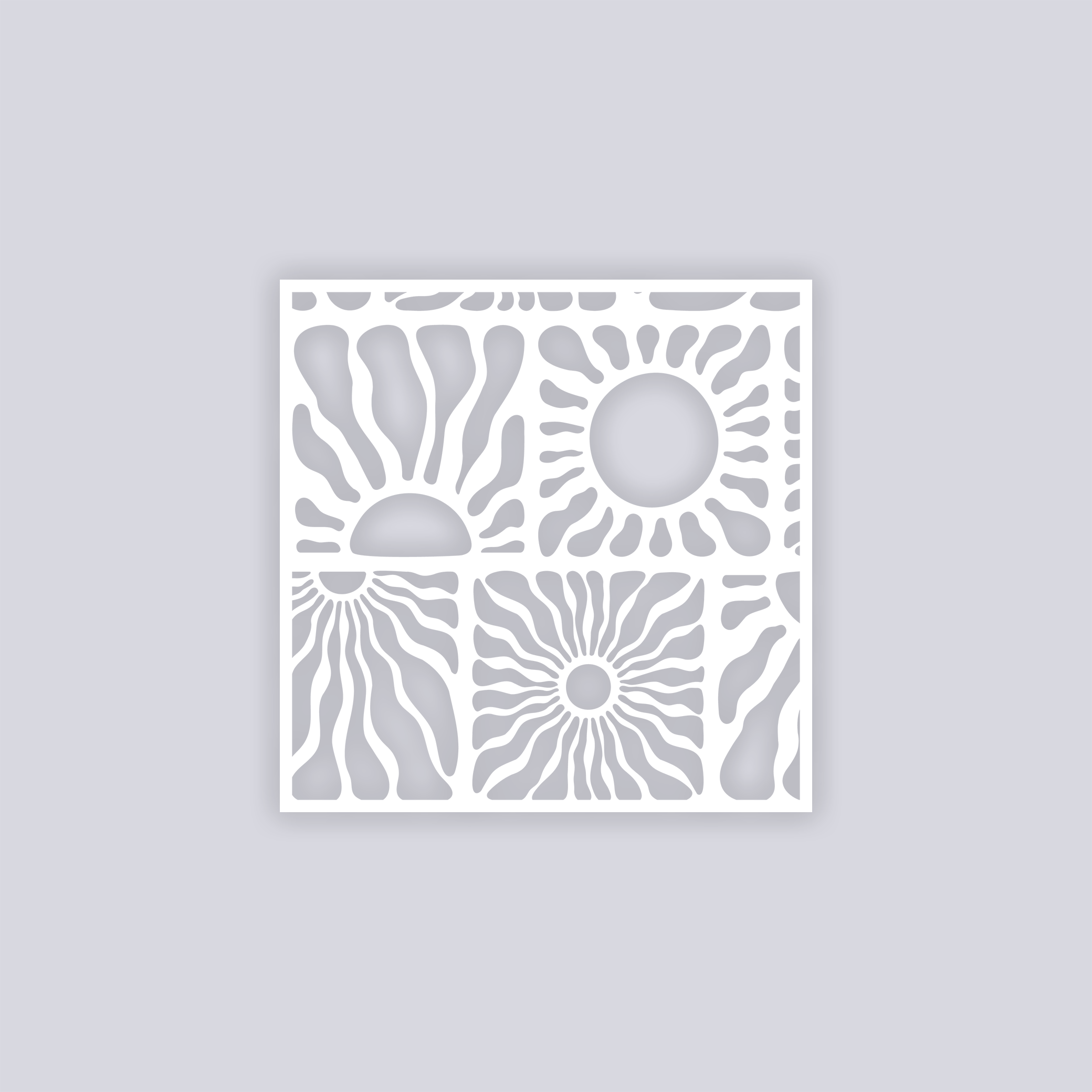 Sun Block Square Clay Stencil